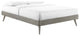 Margo King Wood Platform Bed Frame Gray