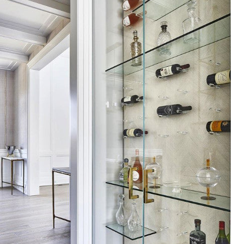 Vino Pins 1 Wall Mounted Wine Rack Peg, Clear Acrylic, Wood Mounting