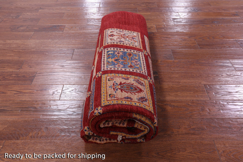 6' 9" X 10' 1" Persian Garden Design Hand Knotted Wool Rug Q11125
