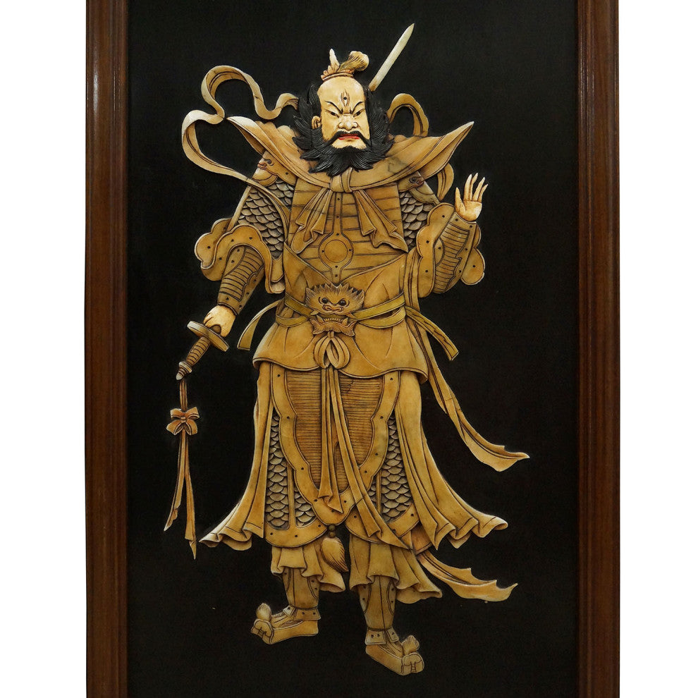 Consigned Early 20 Century Antique Chinese Rosewood with Jade inlay Wall Plaques