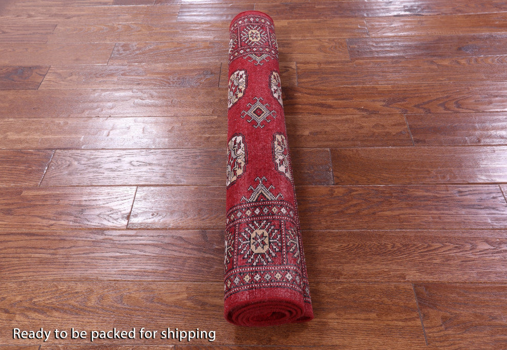 3' 1" X 5' 1" Hand Knotted Signed Silky Bokhara Wool Rug - Q13762