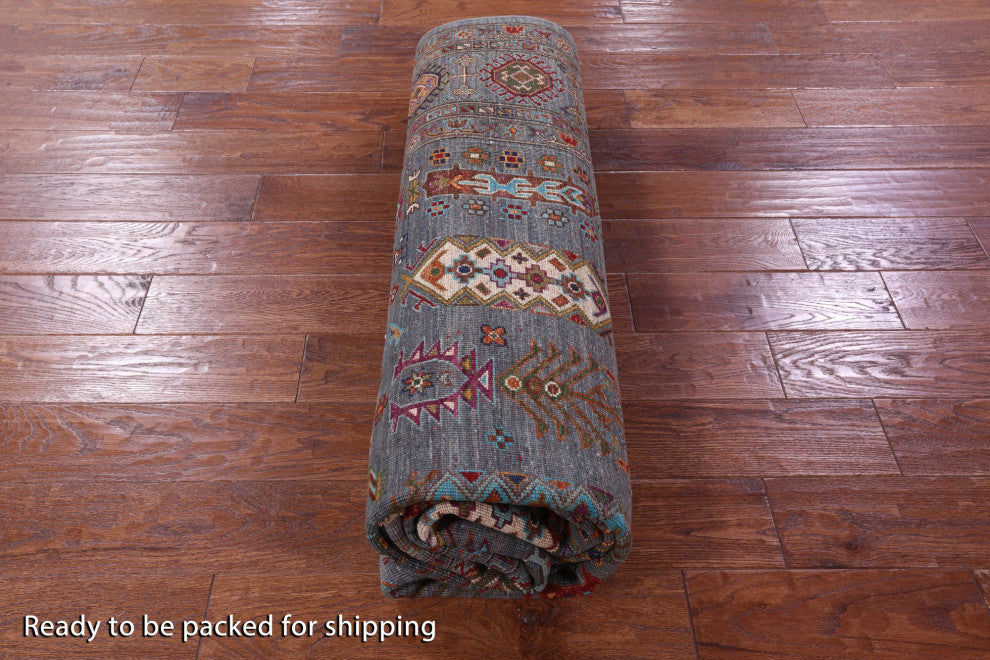 Fine Turkmen Ersari Handmade Wool Rug 6' 7" X 9' 9" - Q12483
