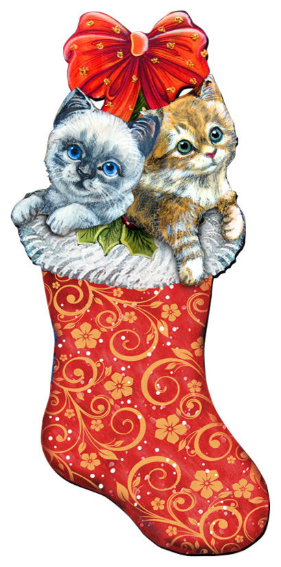 Kitty Cats Christmas Stocking Decor