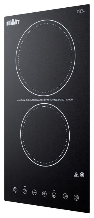 Summit CR2B23T 12"W Built-In Electronic Cooktop - White