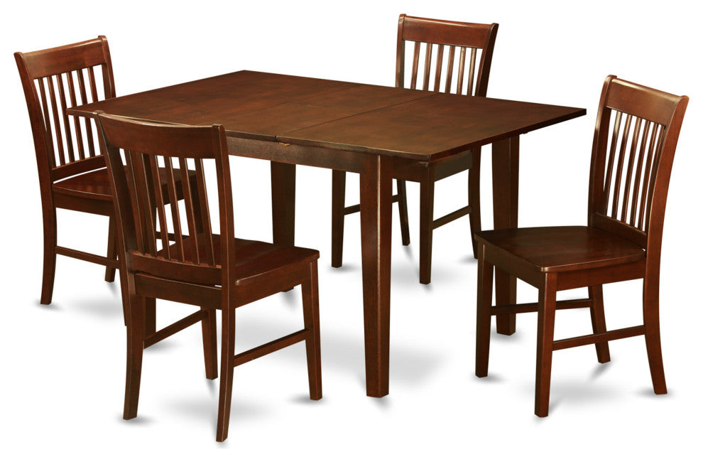 5 Pc Kitchen Nook Dining Set -Breakfast Nook And 4 Dining Chairs