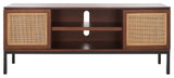 Safavieh Zadie 2 Shelf Rattan Media Stand, Walnut/Natural