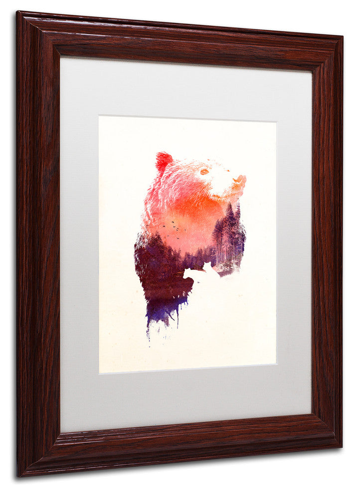 Robert Farkas 'Love Forever' Art, Wood Frame, White Mat, 14x11