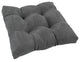 19" Squared Microsuede Tufted Dining Chair Cushion, Gray