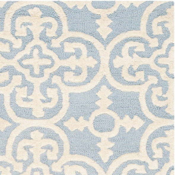 Safavieh Cambridge Cam133A Light Blue, Ivory Area Rug, 11'6" X 16'0"