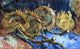 Vincent Van Gogh Still Life With Four Sunflowers Gallery Wrapped Canvas Print