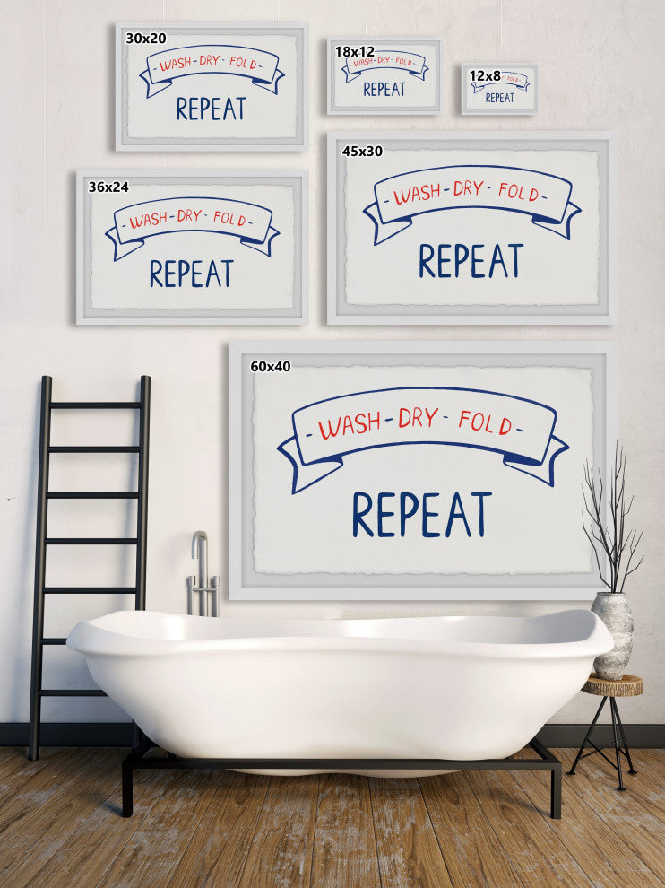 "Wash and Dry" Framed Painting Print, 12x8