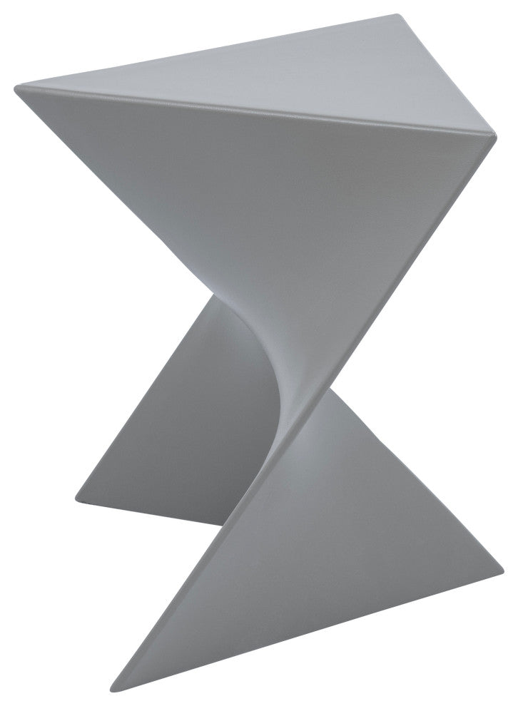 Leisuremod Randolph Modern Triangle Accent Side End Table, Gray, Set of 4