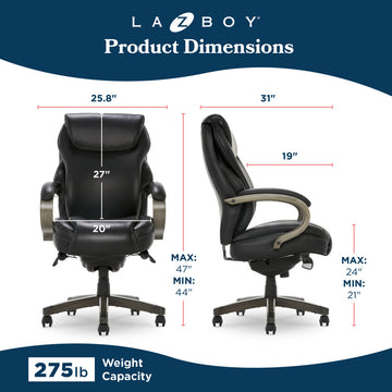 La-Z-Boy Hyland Executive Office Chair with AIR Lumbar Technology Black