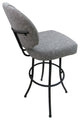 Swivel Bar Stool, Mojave Gray, Black Metal Frame, 30"