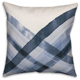 Abstract Blue Waves 20x20 Throw Pillow