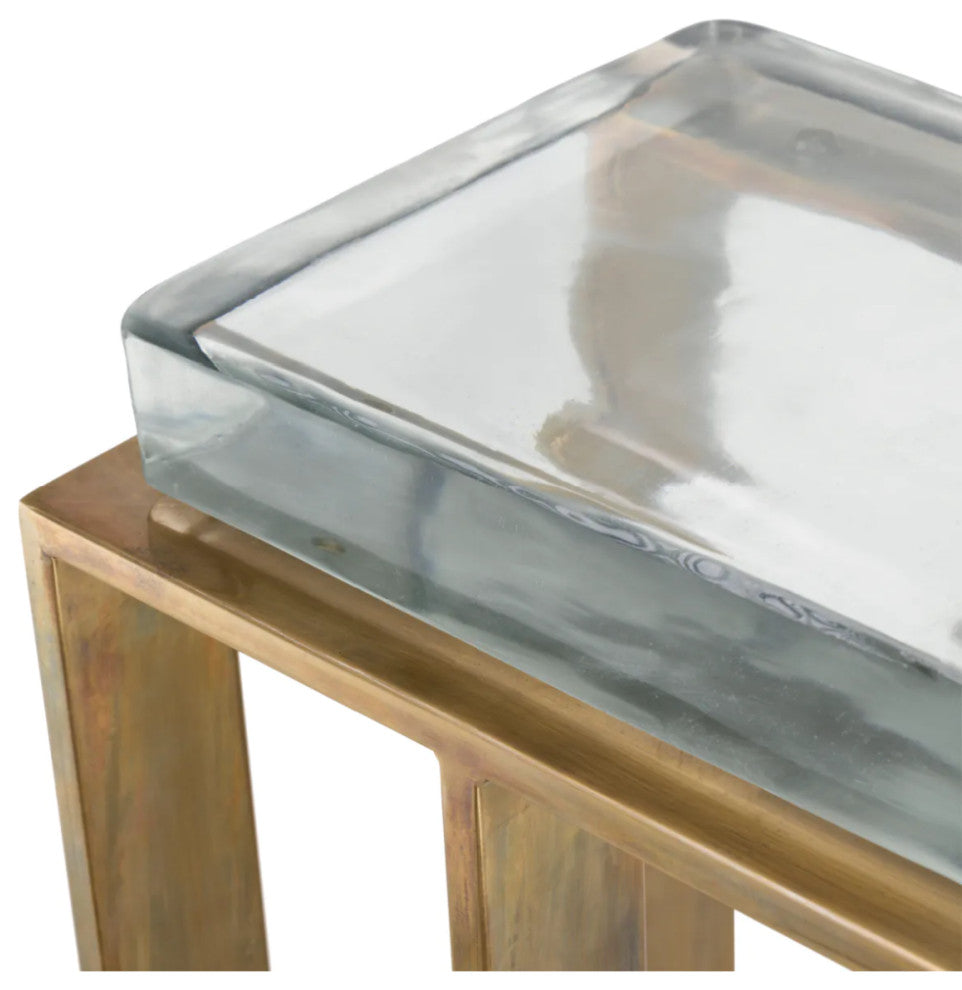 Vintage Brass End Table, Eichholtz Pierre