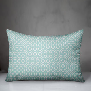 Circle Pattern in Blue Throw Pillow