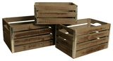 Set Of 3 Large Wood Crates