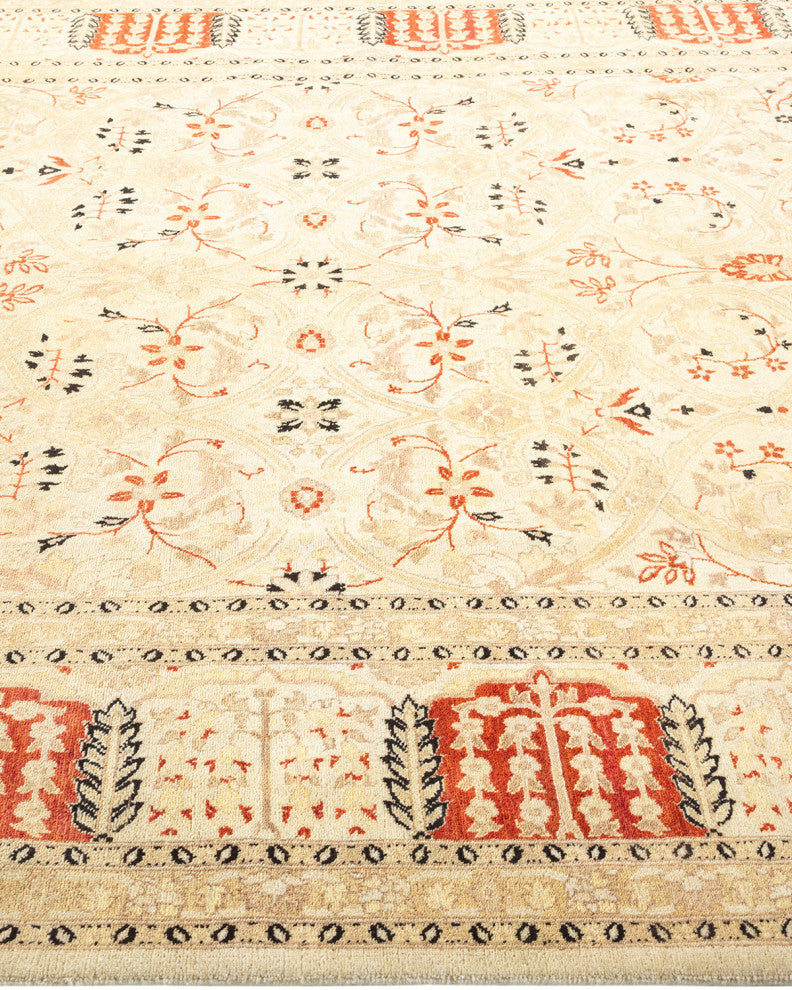 Mogul, One-of-a-Kind Hand-Knotted Area Rug Ivory, 6'4"x9'2"