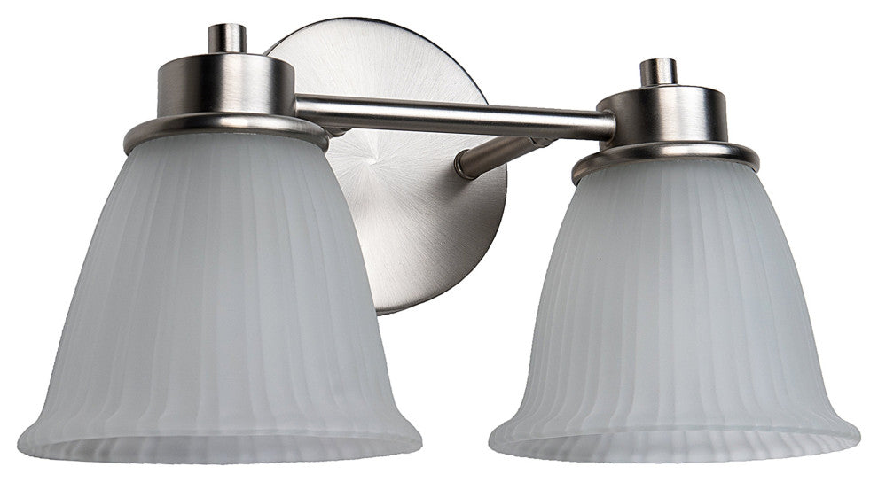 Aspen Creative 62255, Bathroom Vanity 2 Lights Fixture, Brushed Nickel