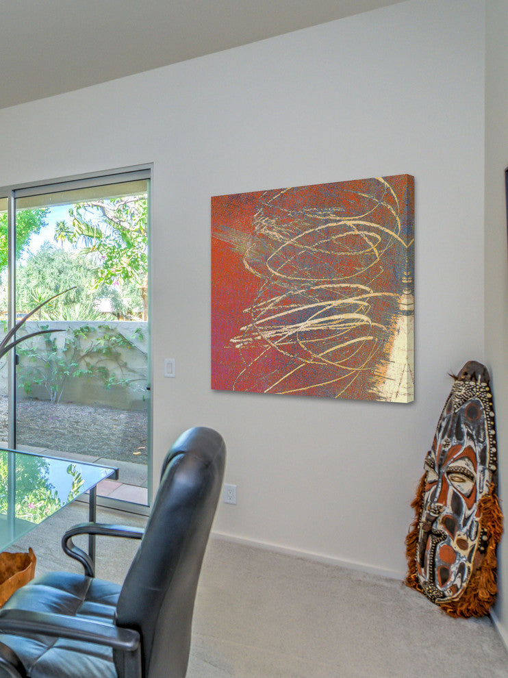 "Analog III" Painting Print on Canvas by Aryai