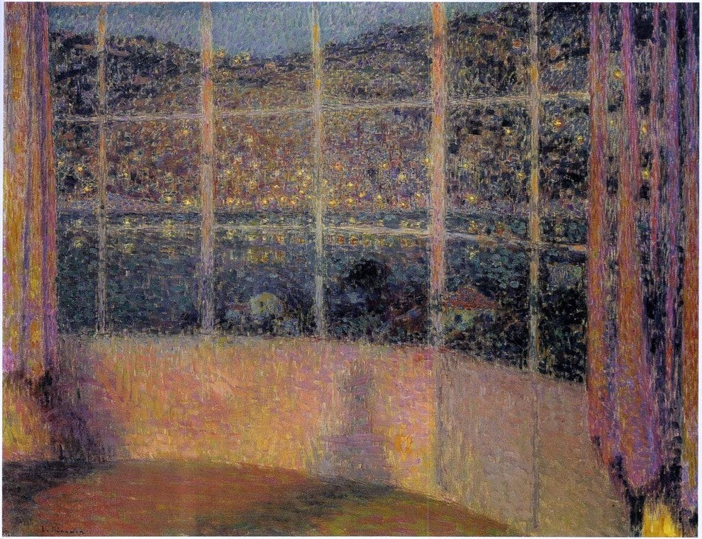 Henri Le Sidaner Night at Cap Ferrat - 21" x 28" Premium Canvas Print