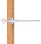 Clearview Retractable Pullout Garment Rod, Polished Chrome