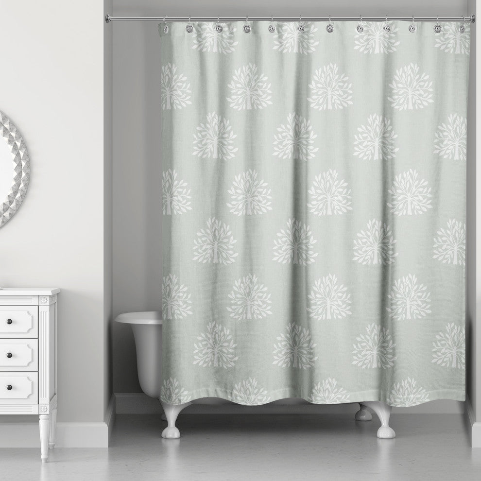 Blooming Bush Sage 71 x 74 Shower Curtain