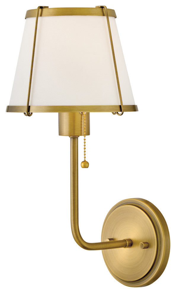 Hinkley Clarke Medium Single Light Sconce, Lacquered Dark Brass