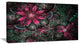"Glossy Green and Red Fractal Flowers" Floral Wall Art Canvas, 32"x16"