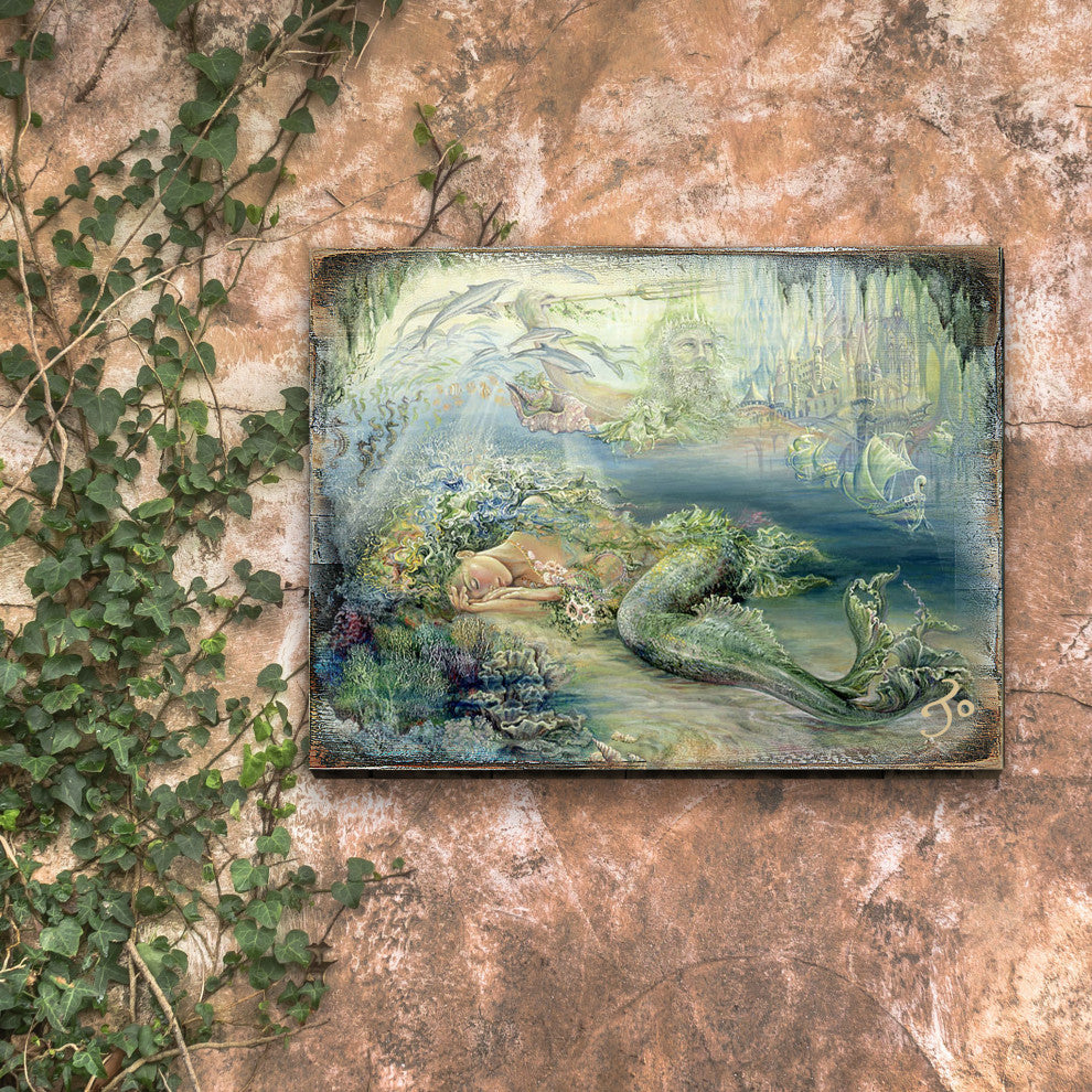 Dreams of Atlantis Wall and Table Top Wooden Decor, 36x24