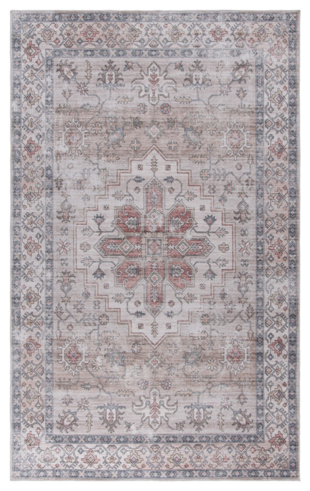 Safavieh Arizona Machine-Washable Collection ARZ243 Rug, Sage/Rust, 8'x10'