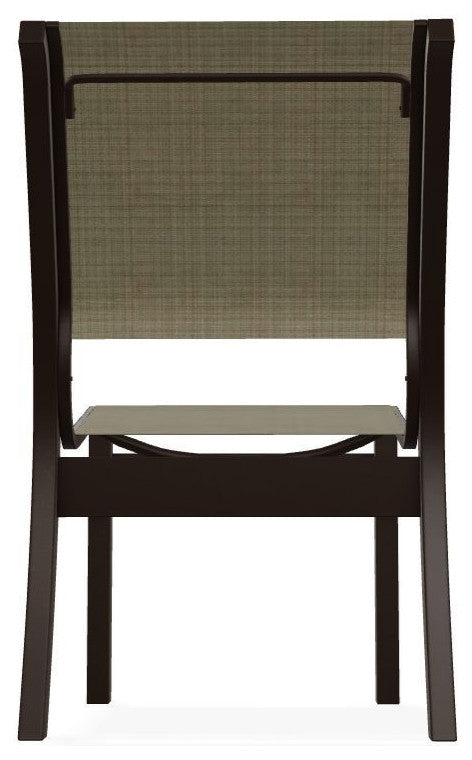 Leeward Sling Stackable Outdoor Dining Chair, Elevation Stone/Kona