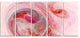 Red Fractal Abstract Illustration, Abstract Canvas Wall Art, 60"x28", 5 Panels