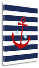 "Anchor Stripe - Boy" By Tamara Robinson, Giclee Print on Gallery Wrap Canvas