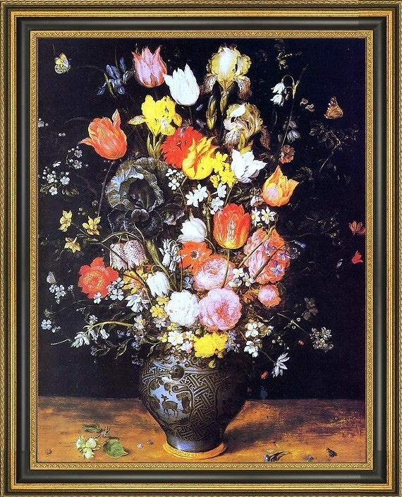 The Elder Jan Bruegel Bouquet of Flowers in a Blue VaseCanvas Print, 18"x24"