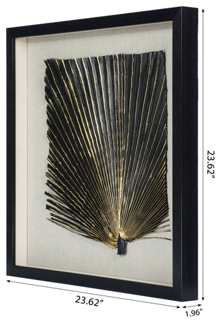 2-Tone Banana Leaf Shadow Box Wall DÃ©cor