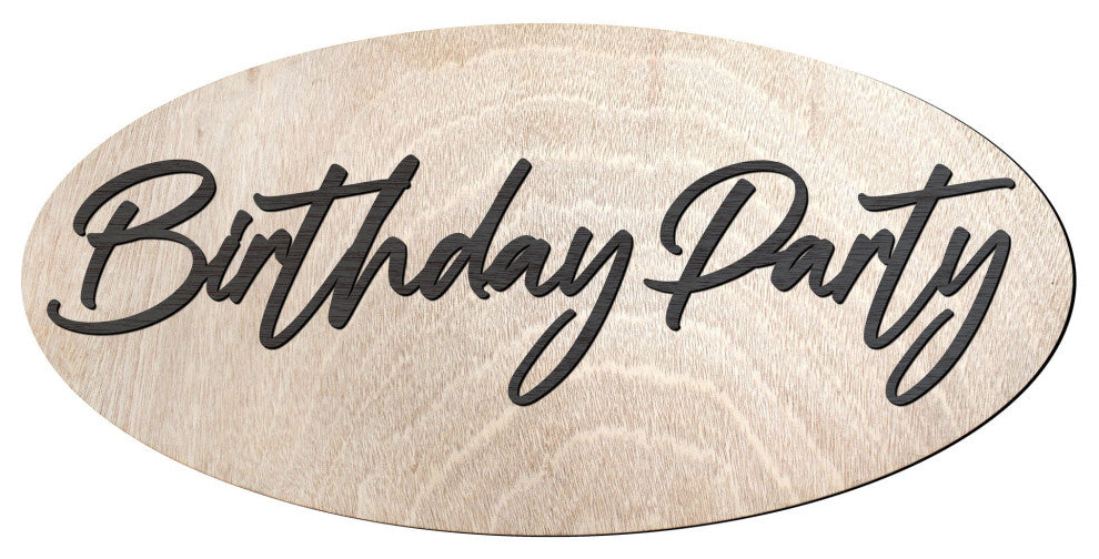 Birthday Party Sign Birch Wood Sign Party Decorations