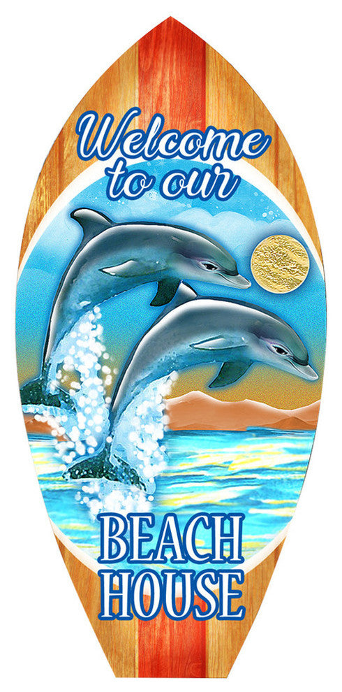 Dolphins Surf Block Door Hanger
