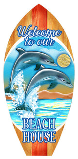 Dolphins Surf Block Door Hanger
