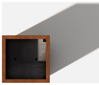 Metallic Series Corten Steel Pedestal Planter, Tall