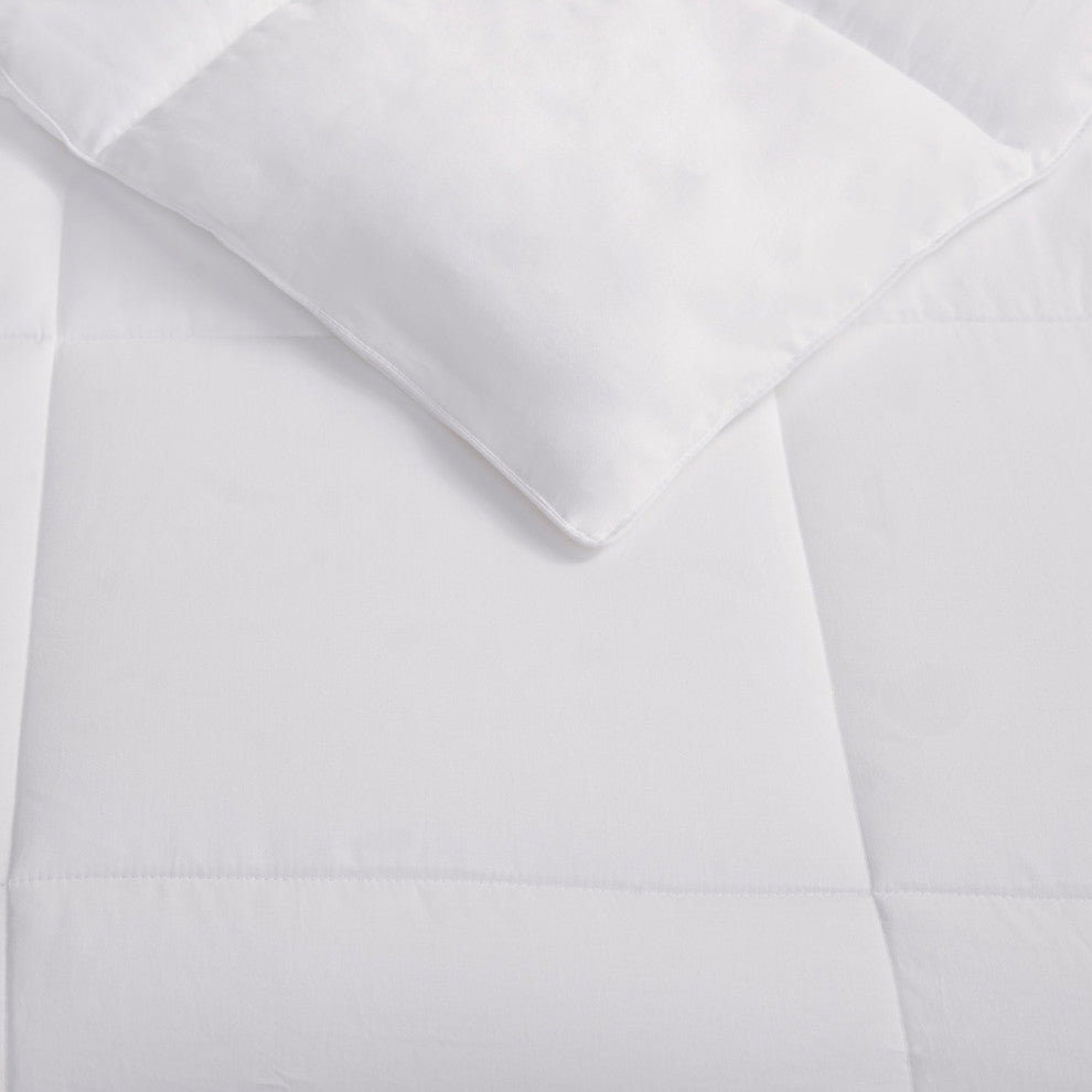 Sleep Philosophy Sateen Double Insertion Comforter, White, Twin