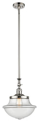 Large Oxford 1-Light Mini Pendant, Polished Nickel, Clear