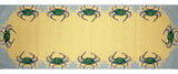 Betsy Drake Blue Crab Table Runner 13x54