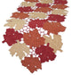 Cutwork Leaves with Poly, Suede Collection Fall Table Runner, 13"x70"