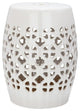 Safavieh Circle Lattice Garden Stool, Cream