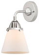 Small Cone Sconce, Polished Chrome, Matte White, Matte White