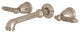 Kingston Brass Two-Handle Wall Mount Tub Faucet, Brushed Nickel