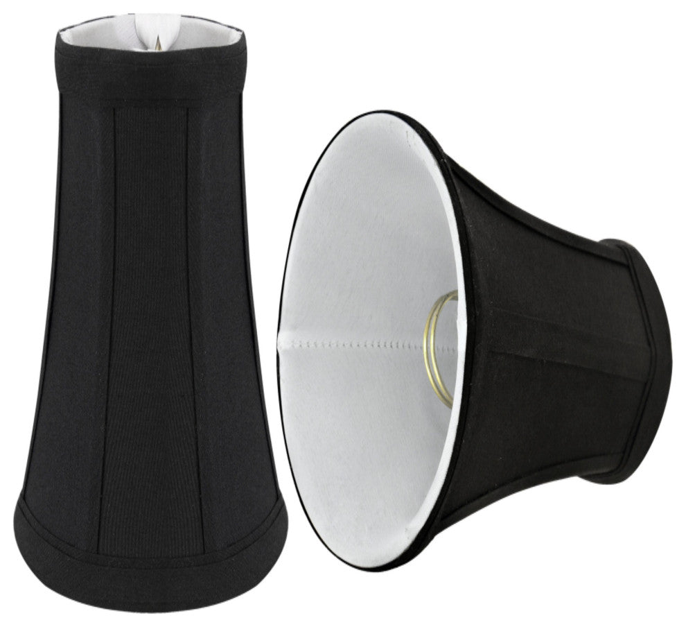 30244-2 Small Bell  Chandelier Clip On Lamp Shade Black 2 1/2"x4"x5"
