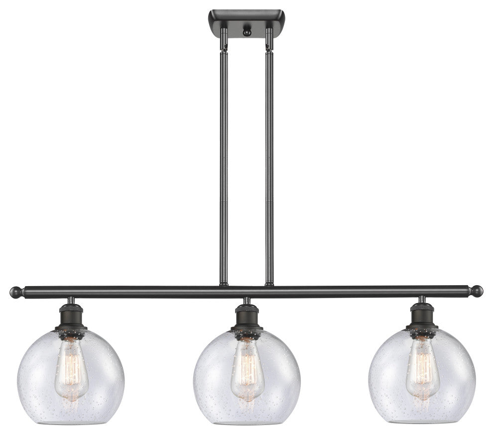 Innovations Lighting 516-3I-OB-G124-8-LED Athens 3 Light 36" Island Light